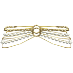 Gold / White Pearl Waist Chain Gold 3.0