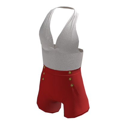 BB One Piece Cute Jumper White Red thumbnail