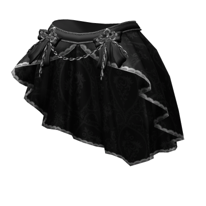 gothic victorian long ruffle skirt 3.0 black white