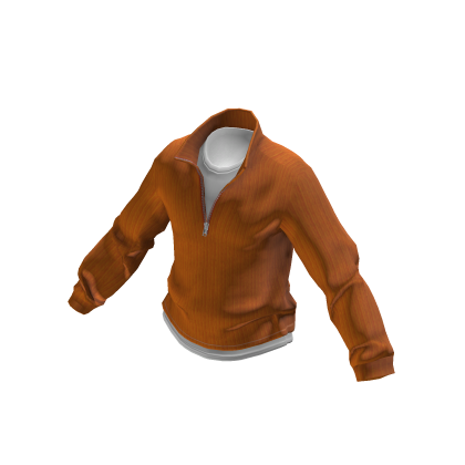 💗HALF ZIP SWEATER_ORANGE thumbnail