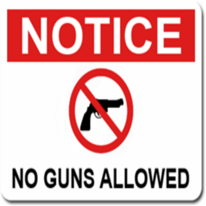 No guns allowed sign Roblox decal