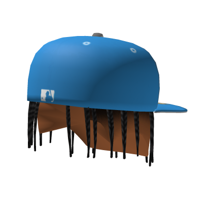 Box Braids w/ Blue NYC Fitted Cap Roblox item