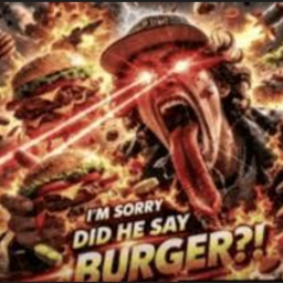 Cart ride into Evan Burger
