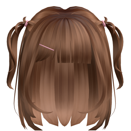 ♡ Kawaii brown short mini twintails Roblox item