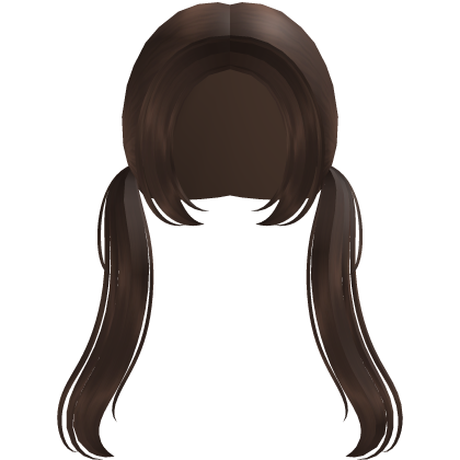 ♡ long low cute pigtails in brown
