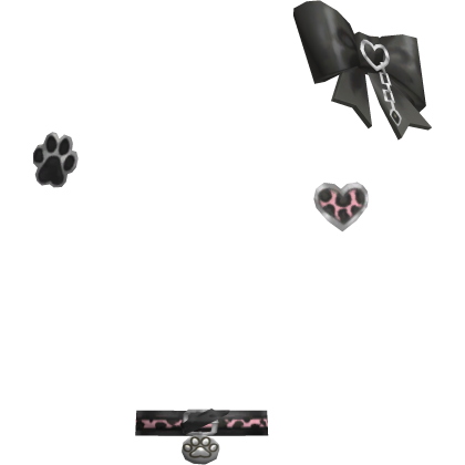 Black Gothic Y2k Pet Paw Accessories