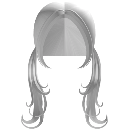 ♡: pretty white low wispy flowy pigtails