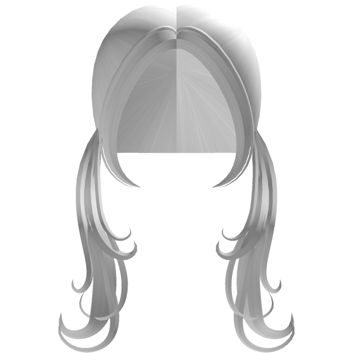 ♡: pretty white low wispy flowy pigtails