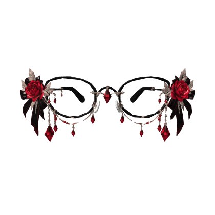 Crimson Rose Elegance Glasses