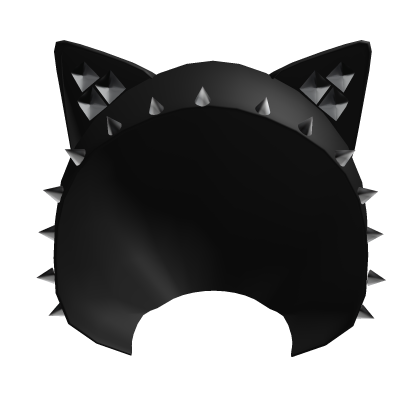 Black Cat Vkei Fur Stud Moe Hood w/ & Spikes
