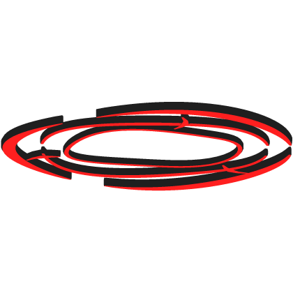 Glowing Ripple Halo Red Black