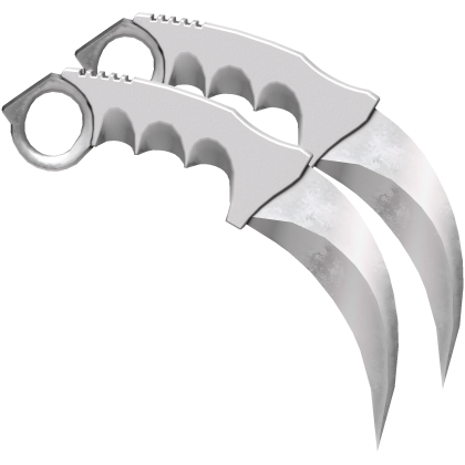 White Dual Karambits