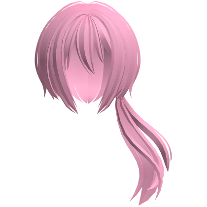 moe jfluffy anime flowy side ponytail hot pink