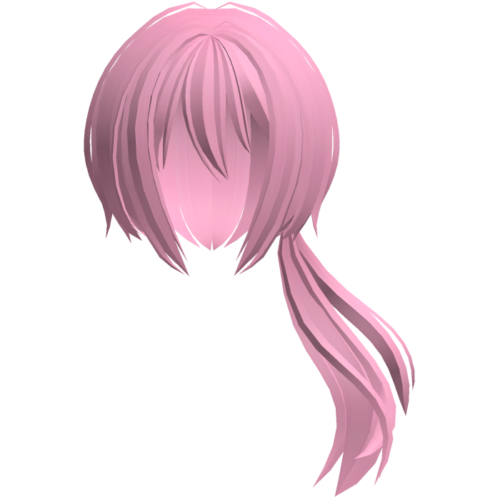 moe jfluffy anime flowy side ponytail hot pink