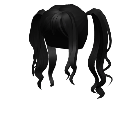 Black Curly Pigtails