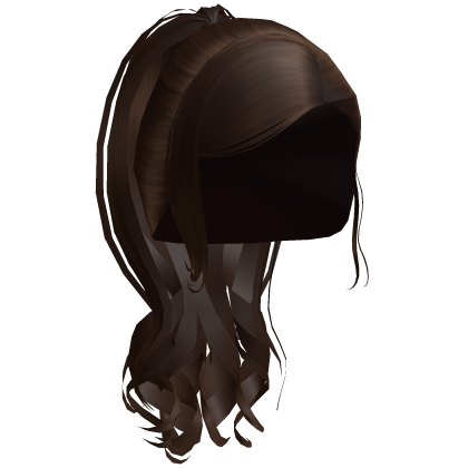 Dark Brown Side Part Hollywood Ariana Ponytail