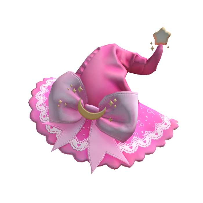✨ Coquette Pink Silk Witch Hat Halloween