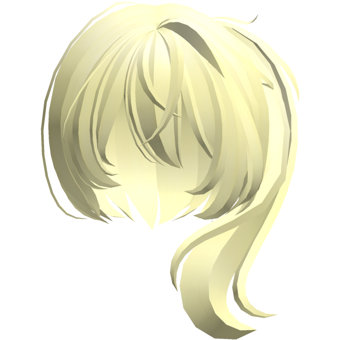moe vkei emo messy side ponytail yellow