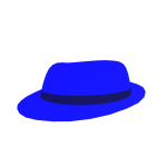 Blue Neon Glow Fedora