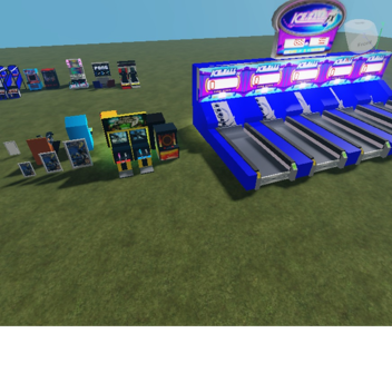 pixelated gamer's outdoor arcade