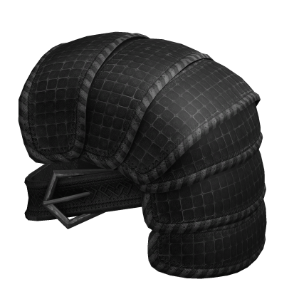 Black Viking Leather Pauldron - Left Roblox item