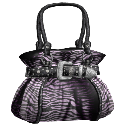 Iconic Trendy 2000s Luxury Purple Zebra Bag thumbnail