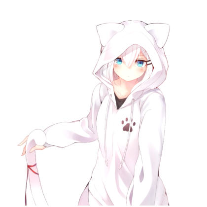 Cute White Catgirl Cape Roblox item