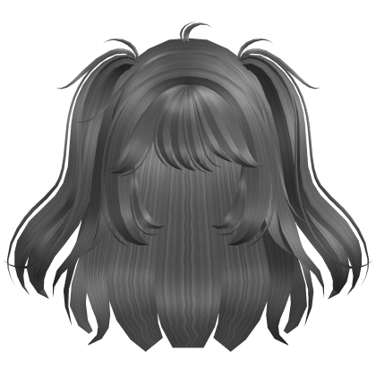 Cute Dolly Messy Pigtails (Gray) Roblox item