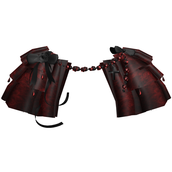 Red Victorian Lace Black Ribbon Collar 3.0