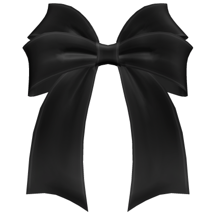 Black Fashionable Cute Hair Bow Ribbon Roblox item
