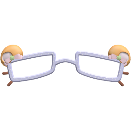 ♡ : cute purple hamtaro clover glasses
