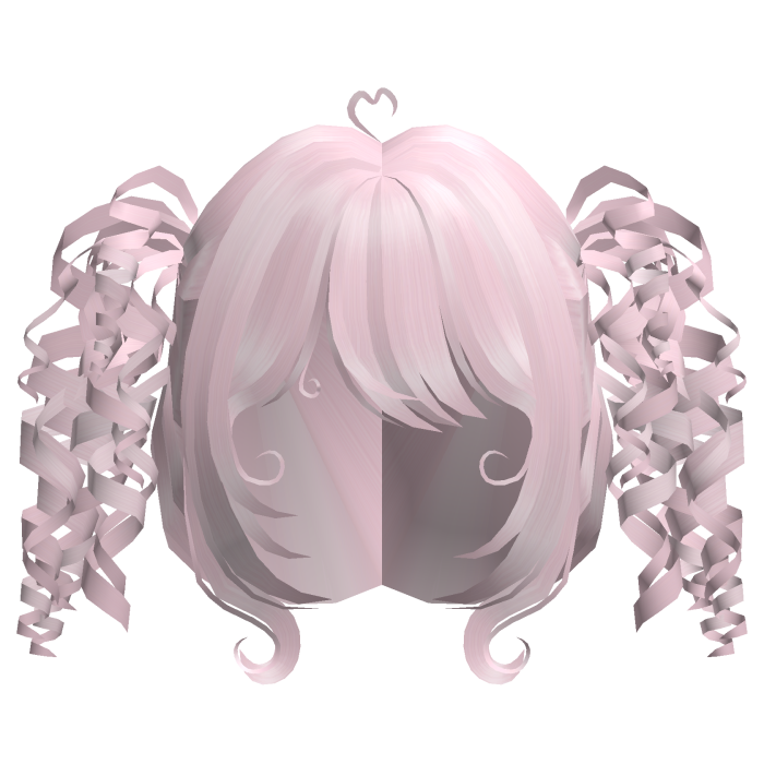 ♡ cute short doll curly pigtails in light pink
