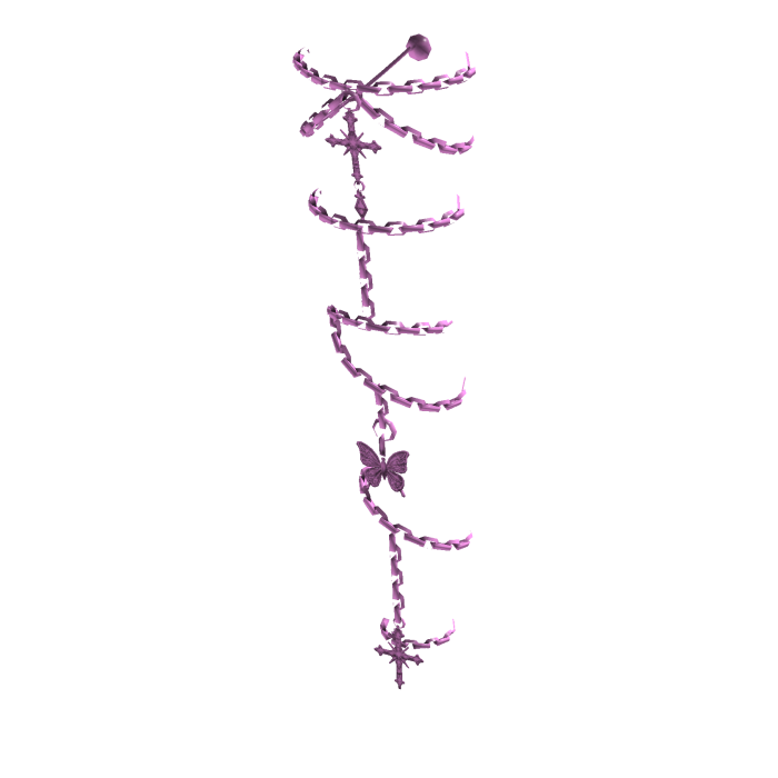 Left Leg Jewelry Chain Anklets & Charms - Pink