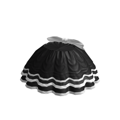 Black White Striped Layered Skirt Roblox