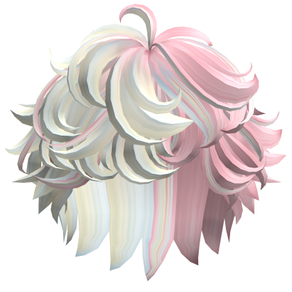 Two-Tone Fluffy Curly Boy Hair (Cotton Candy) Roblox item