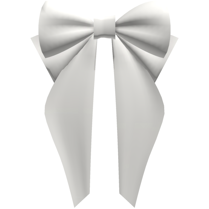 cutesy basic hair bow white