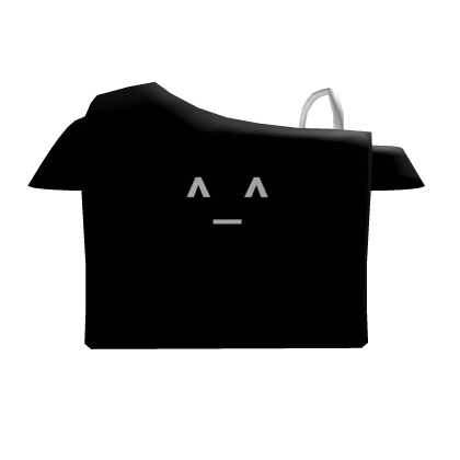 black kaomoji matching off the shoulder top