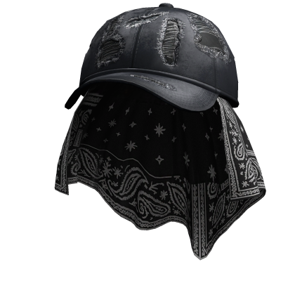 Denim Distressed Cap w/ Blue Bandana Roblox item