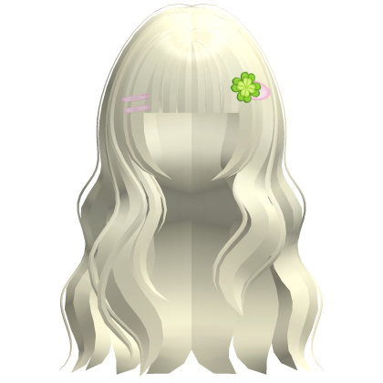 🍀꒰ cute lucky clover hime hair in blonde Roblox item