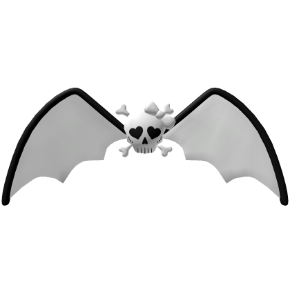 White Skull Bat Wings Roblox item