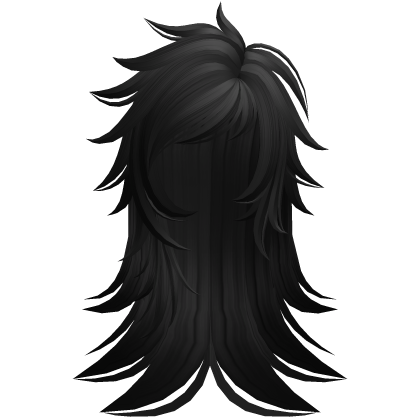Messy Grunge Scene Hair in Black Roblox item