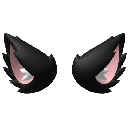 Fluffy Spiky Cartoon Black Anime Ears Roblox item