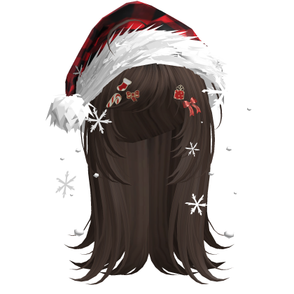 Cute Christmas Straight Hair (Brown)