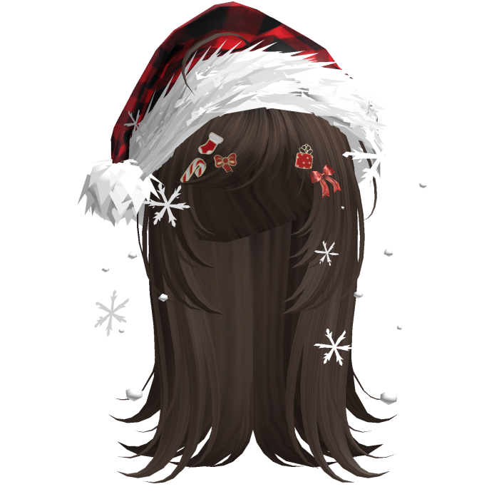 Cute Christmas Straight Hair (Brown)