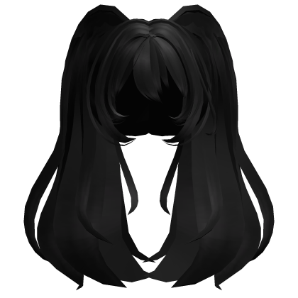 Miku Fluffy Twintails Hair in Black Roblox item