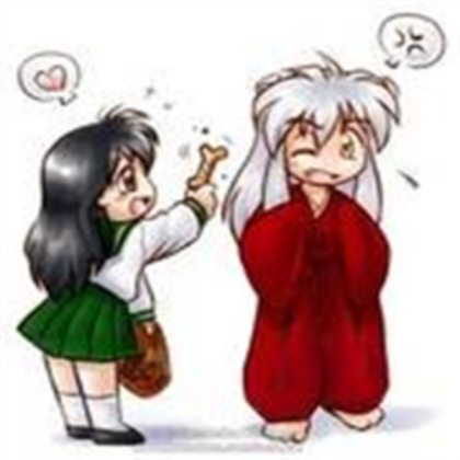 kagome giving inuyasha dog treat Roblox decal