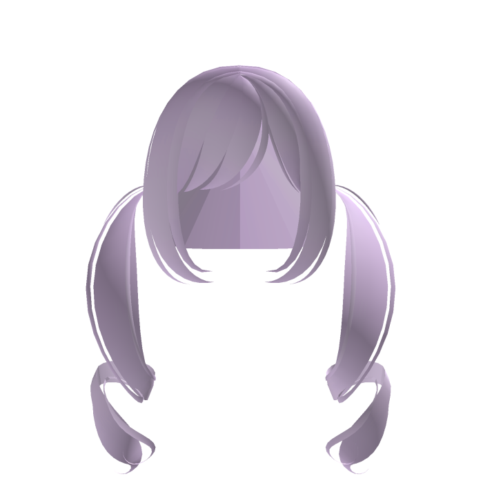 ♡ kawaii curly princess pigtails purple