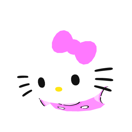 ♡ Glowing Pink Kitty On Head Roblox item