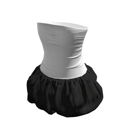 BB White Tight Balloon Dress Black