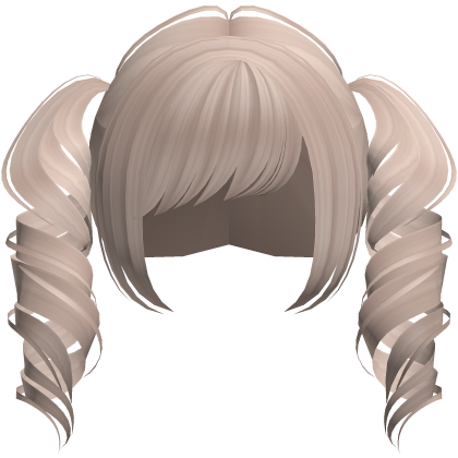  ♡ : dolly light brown curly tornado drill pigtail Roblox item
